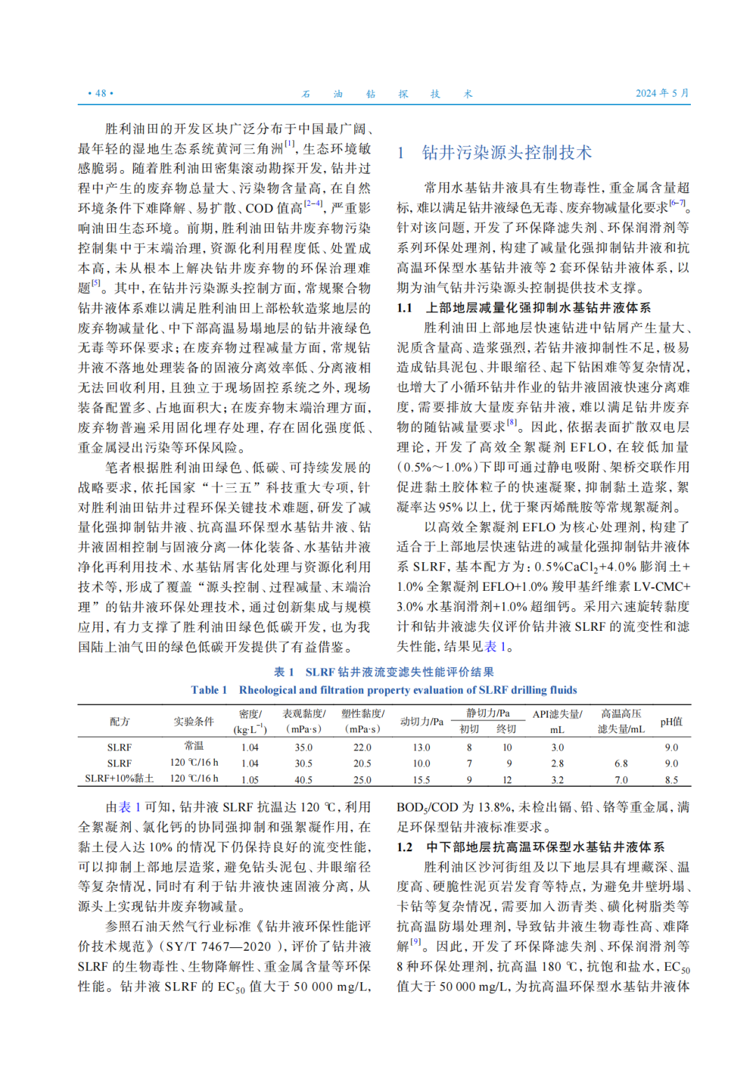 胜利油田钻井液环保处理技术研究与应用！