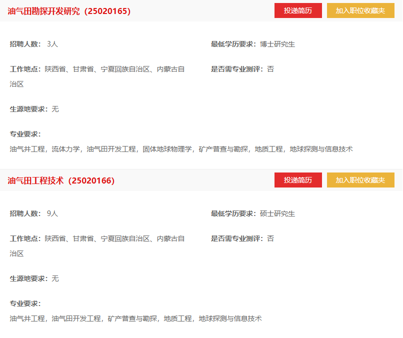 中石油长庆油田，最新招聘！